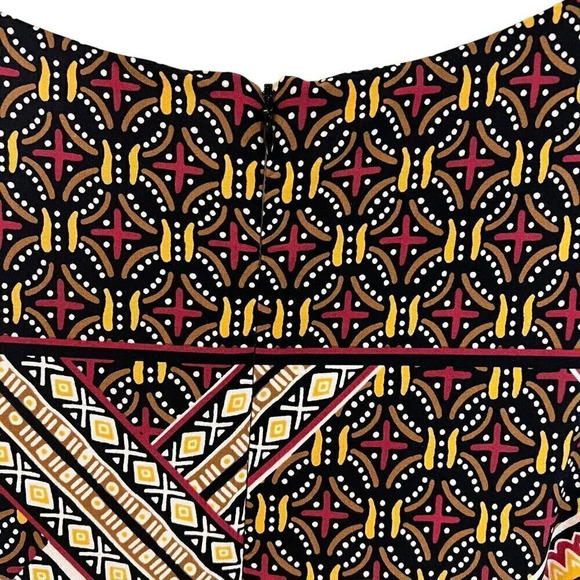 Cato Midi Dress Plus Size 18/20W Jersey Stretch Multi Pattern Tribal Sleeveless - Picture 7 of 8